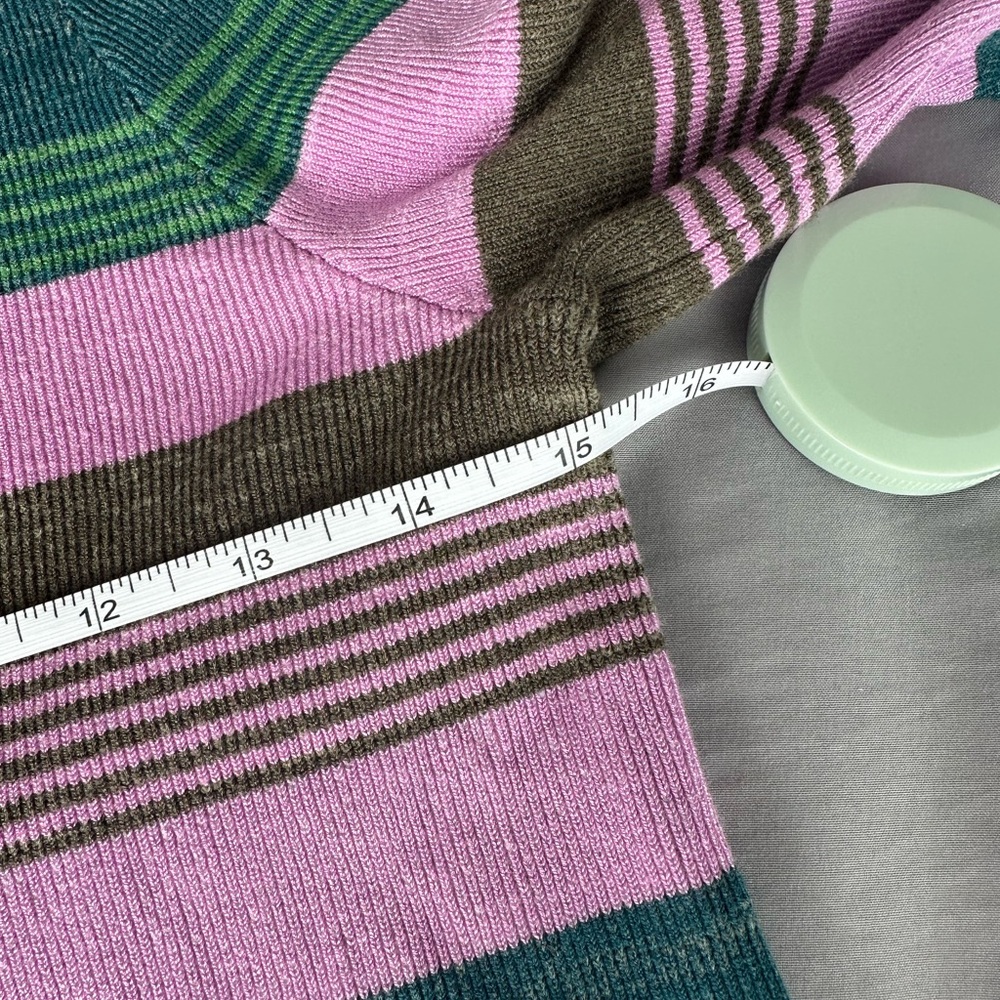 Free people Striped Pink and Green Women's Sweater - Picture 5 of 6